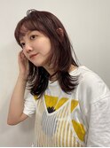オリーブベージュショートミニボブグレージュブリーチレイヤー