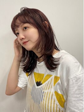 フィーリーカラー 大阪梅田店(feery color) オリーブベージュショートミニボブグレージュブリーチレイヤー