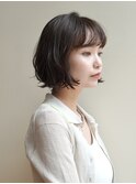 ボブ/ミニボブ/ニュアンスパーマ/グレージュ/20代30代40代銀座