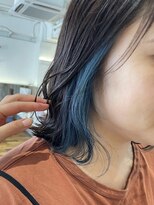 クラップス 杉田店(CLAPS)&nbsp;ボブ/インナーカラー/イヤリングカラー/ブルー/ケアブリーチ