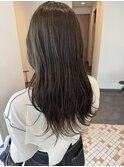 艶髪ロング×アッシュグレージュ