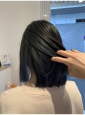 インナーカラー,ブルーブラック,ネイビーカラー【草加】