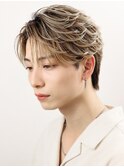 韓国ヘアカルマパーマコンマバングセンターパートハイトーン