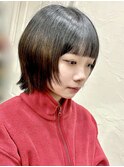 ぱっつん前髪×レイヤーボブ