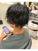 大きめカールのメンズパーマ@30代40代50代60代