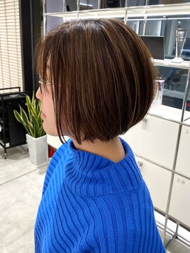 ステアケース 武蔵小杉店(stair:case) 大人ショートボブ/ハイライト/白髪ぼかし/武蔵小杉/自由が丘