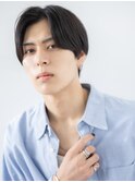 かき上げ清潔感アッシュブラック刈り上げショートe草加