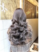 チョビー(Chobii) 表参道コテ巻き風パーマ デジタルパーマ チェリーブラウン韓国風