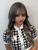 ラピス 福岡天神店(Lapis)&nbsp;ホワイトアッシュシルバーミルクティー×ハイライトメッシュ