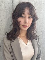 ムード(mood)&nbsp;グレージュ/ダブルカラー/透明感カラー/顔まわりレイヤー