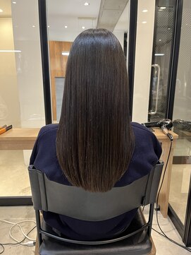 ニカイ(2F) 艶髪/髪質改善/黒髪/オリーブグレー