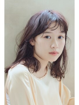 透け感ゆるふわセミディ