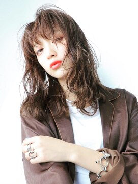 アルバム 新宿(ALBUM SHINJUKU) ウェットミディアム_3Dカラージグザグバングミニマムボブ_34559