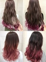 ヘアリゾートユア 新大久保店(hair resort YuA)&nbsp;毛先ピンクのグラデーションカラー【YuA新大久保店】
