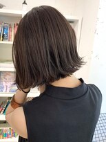 ディーカヘアーセンダイ(Di KA HAIR sendai)&nbsp;クセ毛/ボブ/アッシュブラウン/大人カジュアル/切りっぱなし