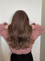 ナンバー(number+)&nbsp;大人かわいいバレイヤージュブリーチハイライトアッシュブラウン