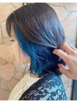 リン(Lin.) インナーカラー×ブルー