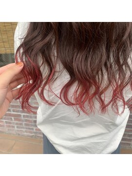ネオヘアー 京成曳舟店(NEO Hair) ウォームブラウン×裾レッド