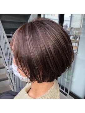 テラスヘア 新潟駅南(TERRACE hair) 【白髪活かしハイライト】大人艶髪ミルクティーベージュ