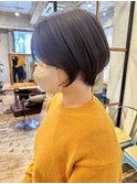 ダークアッシュ×ショートボブ