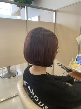 アドラーブル 長岡リバーサイド千秋店(adorable) まとまるボブ～透明感ピンクベージュ～