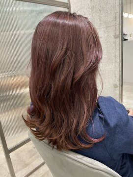 カノイ(KANOI) ピンクカラー/レイヤースタイル/ミディアムレイヤー/韓国巻き