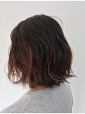 無造作ゆるふわボブ♪ × ブラウンベージュ