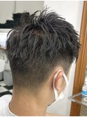 MEN'S HAIR  センターパート　ツイストスパイラル　コンマヘア
