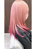 可愛さ満点◎ホワイトピンクベージュからのビビッドピンクグラデ