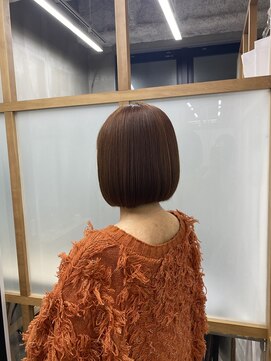 フレーム なんば店(FRAME) ▽ボブ×オレンジ