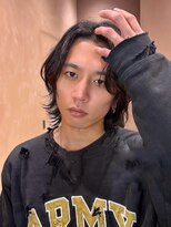 ガーデンヨコハマエスト(GARDEN YOKOHAMA est)&nbsp;メンズ　ミディアム　ニュアンスパーマ　グランジ