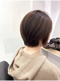 イメチェンホワイトブロンド外ハネボブ美髪ワイドバング韓国黒髪