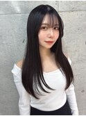 イメチェンヘアスタイル美髪のススメワイドバングブルーブラック