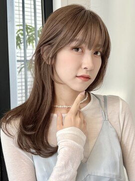 ローネス ギンザ(LONESS ginza) レイヤーカット/姫カットレイヤー/くすみベージュ/色素薄め