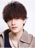 【シャープパーマ】束感マッシュ 刈り上げ無し