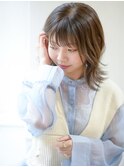 くびれ外ハネボブ×スモーキーアッシュブラウン