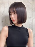 切りっぱなしボブ/顎下ボブ