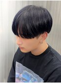 黒髪マッシュナチュラルマッシュメンズヘア韓国ツーブロック