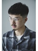 メンズ濡れパンスキンフェード重めクロップ