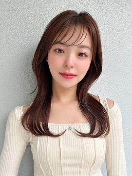 アフロート ディル(AFLOAT D'L) 20代シースルーぱっつん前髪で結んでかわいいフェイスレイヤー