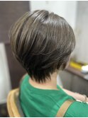 ショートボブ×マットアッシュ