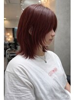 ナイロン 西葛西店(NYLON.)&nbsp;【笠原】ハッシュカット×チェリーレッド