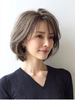 Heart's美人設計と白髪ぼかし専門店 青山表参道店 脱白髪染め/ショートヘア【ハーツ】&nbsp;白髪ぼかし脱白髪染め似合わせショートボブ40代50代60代