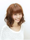ミディアム×ウェーブ