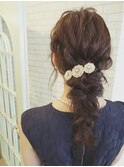 【D&T hair 大手町店】 結婚式アレンジ 編みおろし
