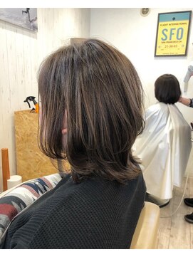 オレンジクラッカー(Orange Cracker) 「本日のお客様」ウルフでアッシュの骨格矯正スタイル　竹若真央