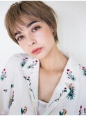 ジェンダーレスイメチェンショート/フォギーベージュ