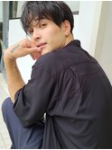 大人黒髪ツーブロックナチュラルマッシュ　野村恵子