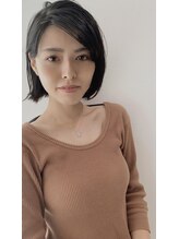 アッシュ 千歳烏山店(Ash)&nbsp;パサつき解消結べる長さ】大人の艶上品切りっぱなしボブ千歳烏山