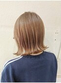 #ベージュ #カラー #ミルクティー #ダブルカラー #ケアブリーチ